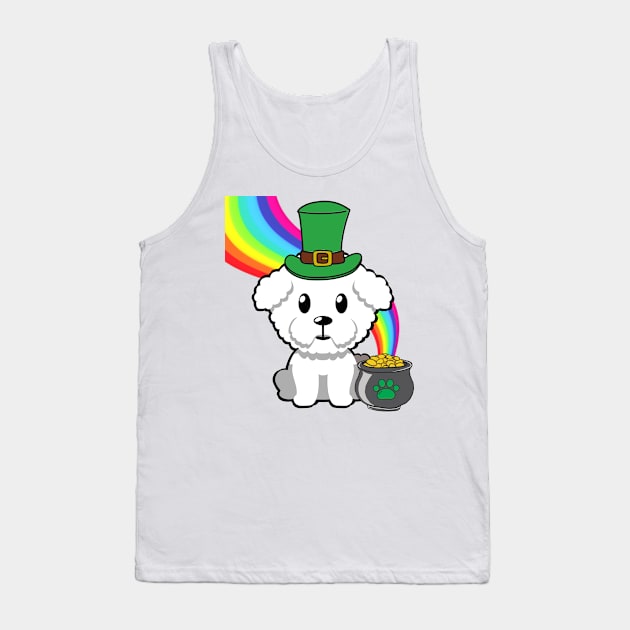 Cute furry dog is a leprechaun Tank Top by Pet Station